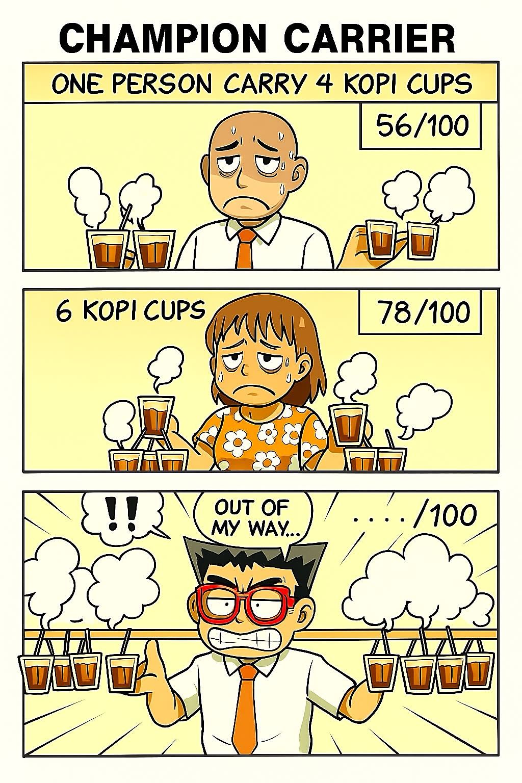 Sample multi-panel comic made with mikomiko by the community