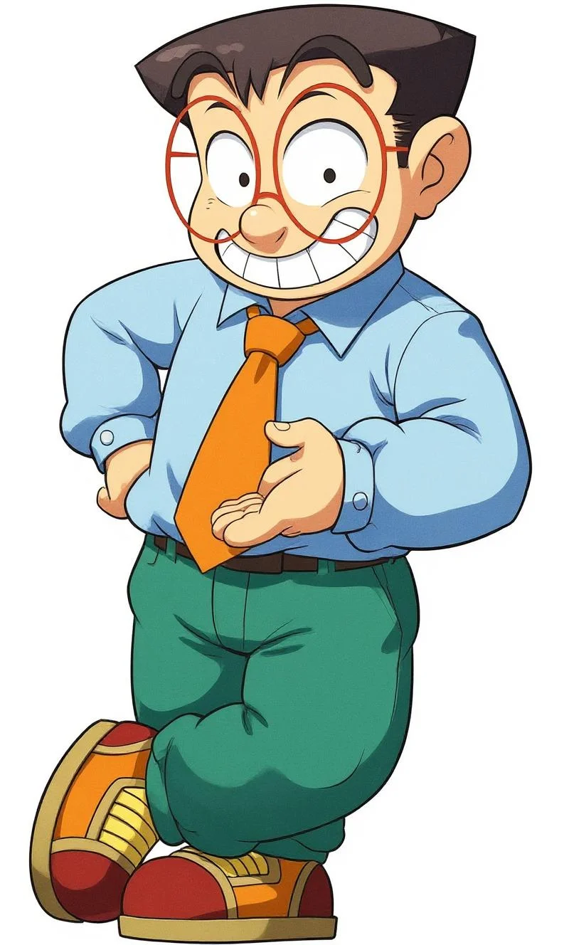 Character rendered with the anime style preset